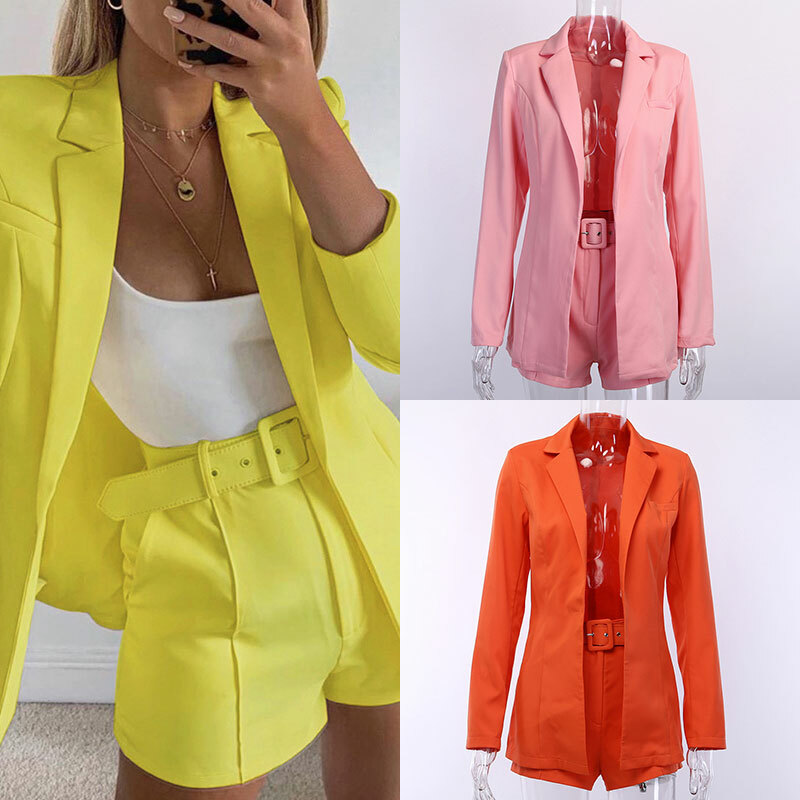 ladies shorts and blazer suit